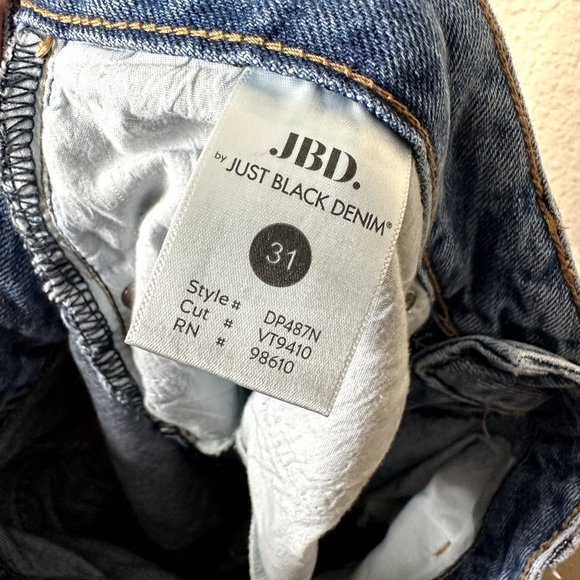 JBD Just Black Denim Women's SZ 31 Distressed Jeans Medium Wash - Picture 9 of 10